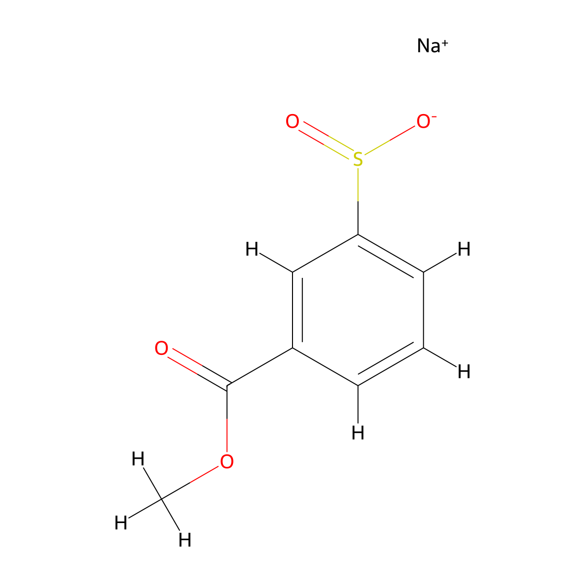 Sodium 3-(methoxycarbonyl)benzene-1-sulfinate molecular structure, CAS 1415316-07-2