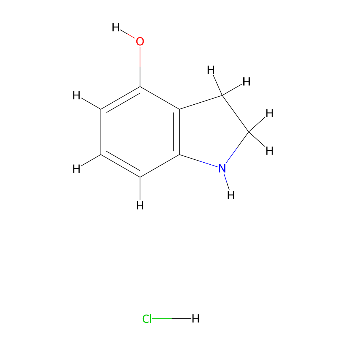 2,3-dihydro-1H-indol-4-ol hydrochloride molecular structure, CAS 1415334-16-5