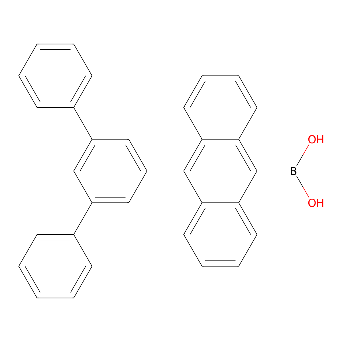10-(1,1':3',1''-Terphenyl-5'-yl)anthracene-9-boronic Acid molecular structure, CAS 1415334-59-6