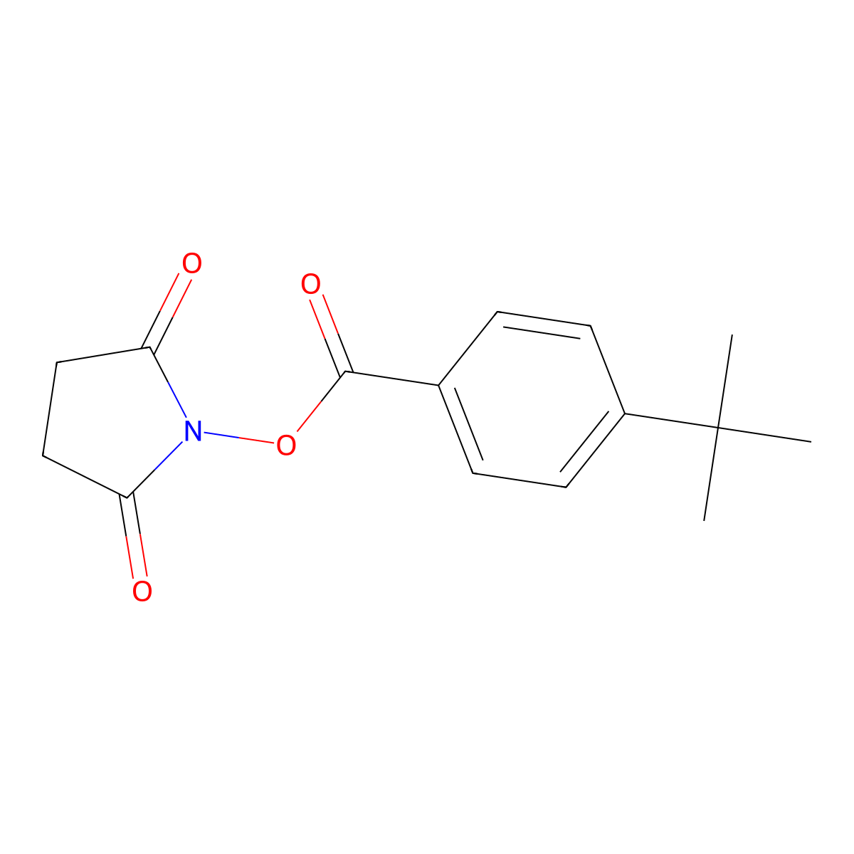 2,5-Dioxopyrrolidin-1-yl 4-(tert-butyl)benzoate molecular structure, CAS 141537-23-7