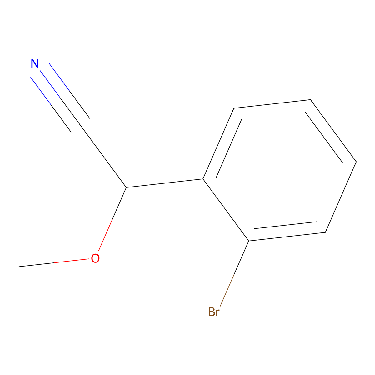 2-(2-Bromophenyl)-2-methoxyacetonitrile molecular structure, CAS 1415388-63-4