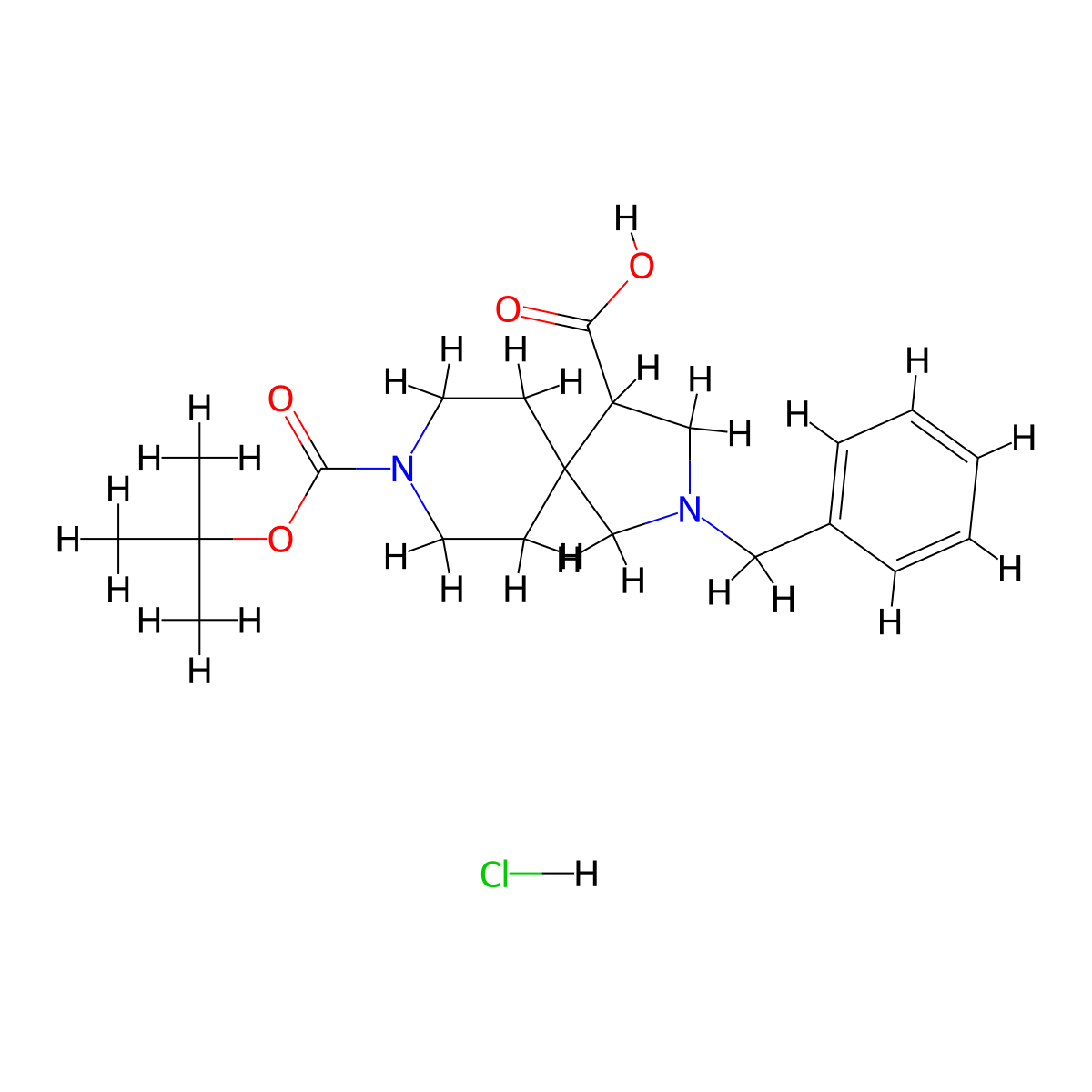 2-Benzyl-8-(tert-butoxycarbonyl)-2,8-diazaspiro[4.5]decane-4-carboxylic acid hydrochloride molecular structure, CAS 1415390-81-6