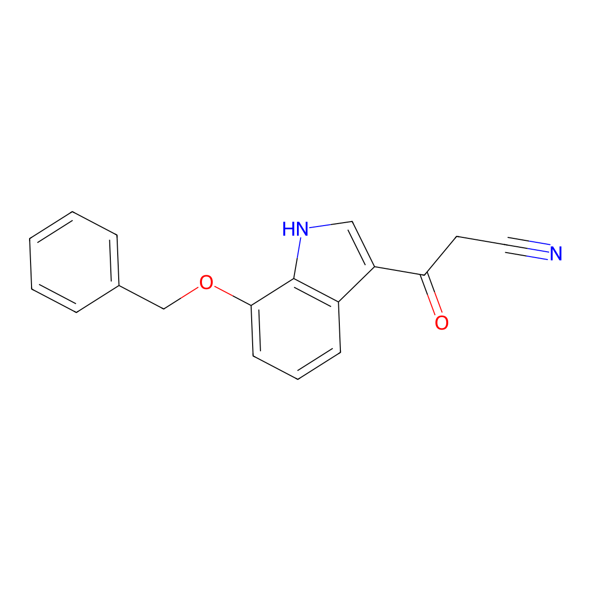 3-(7-(Benzyloxy)-1H-indol-3-yl)-3-oxopropanenitrile molecular structure, CAS 1415393-41-7