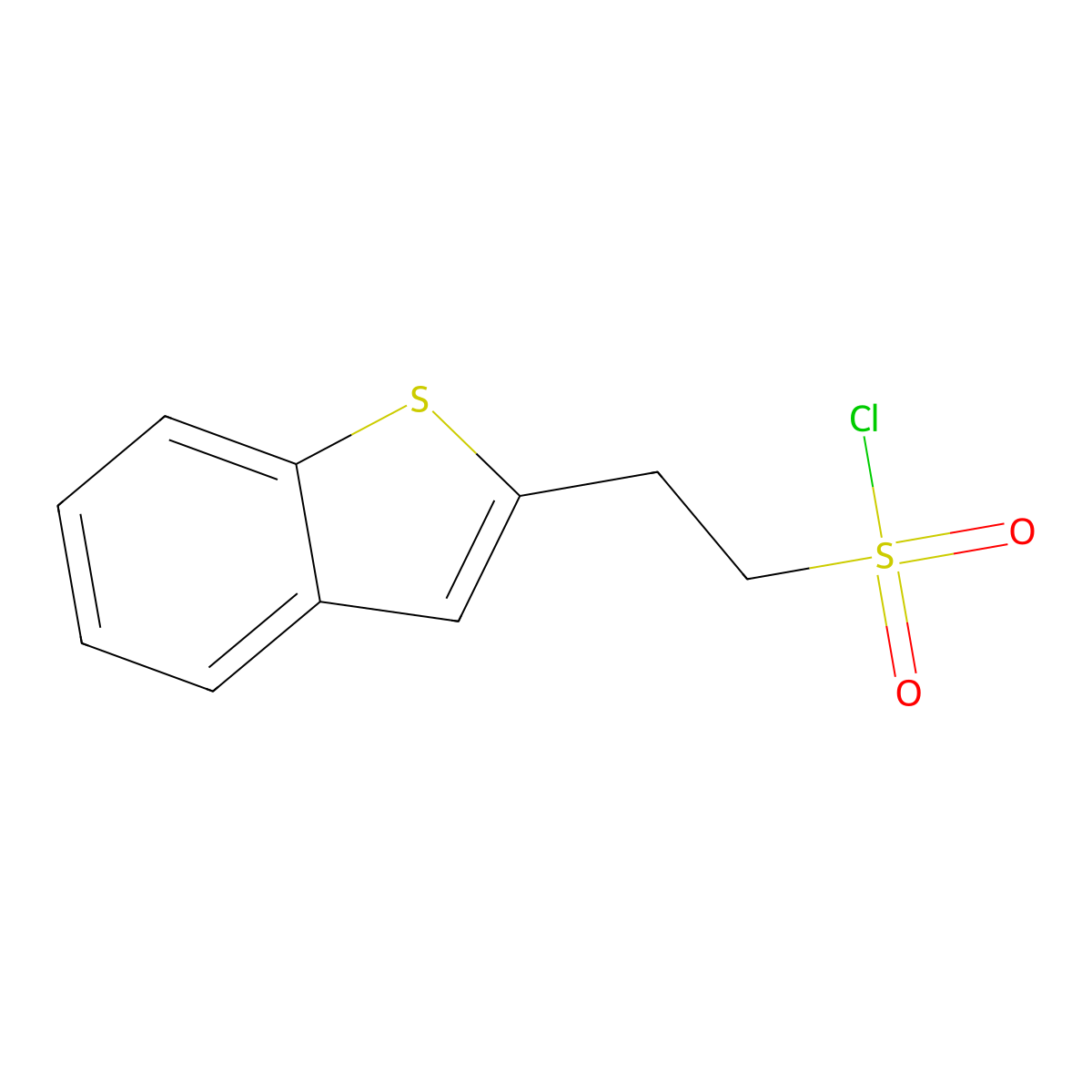 2-(Benzo[b]thiophen-2-yl)ethane-1-sulfonyl chloride molecular structure, CAS 1415393-42-8