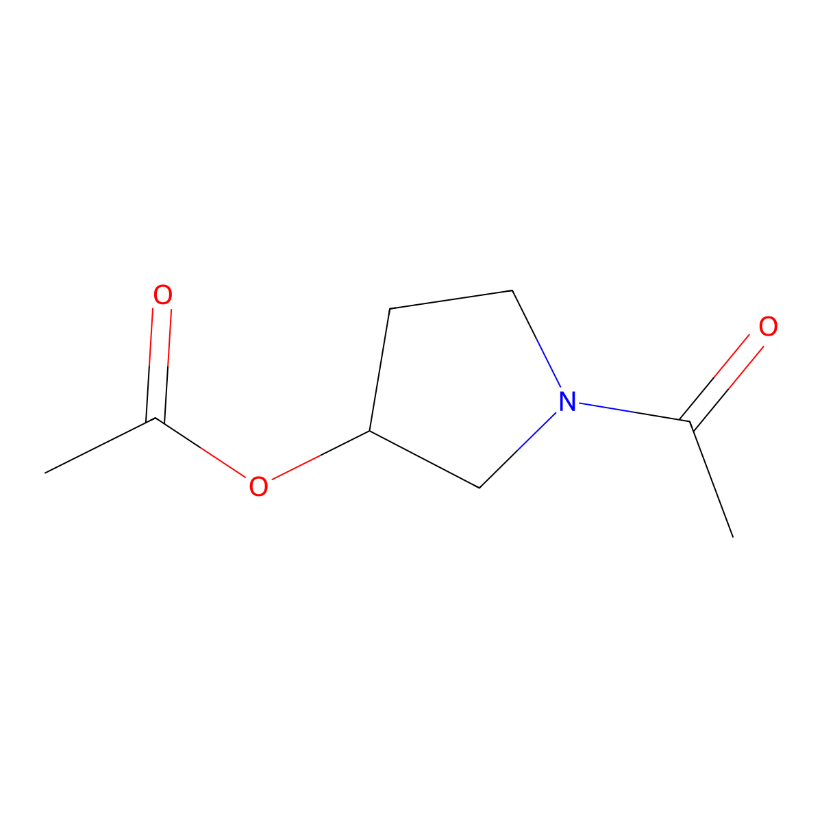 (S)-1-Acetylpyrrolidin-3-YL acetate molecular structure, CAS 1415394-57-8