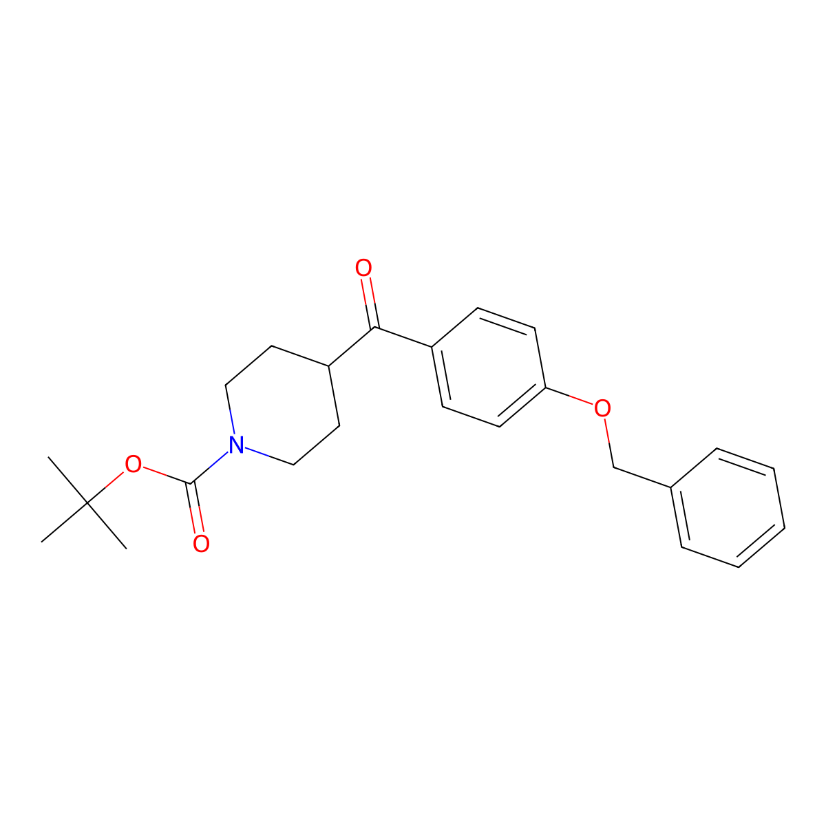 tert-Butyl 4-(4-(benzyloxy)benzoyl)piperidine-1-carboxylate molecular structure, CAS 1415396-19-8