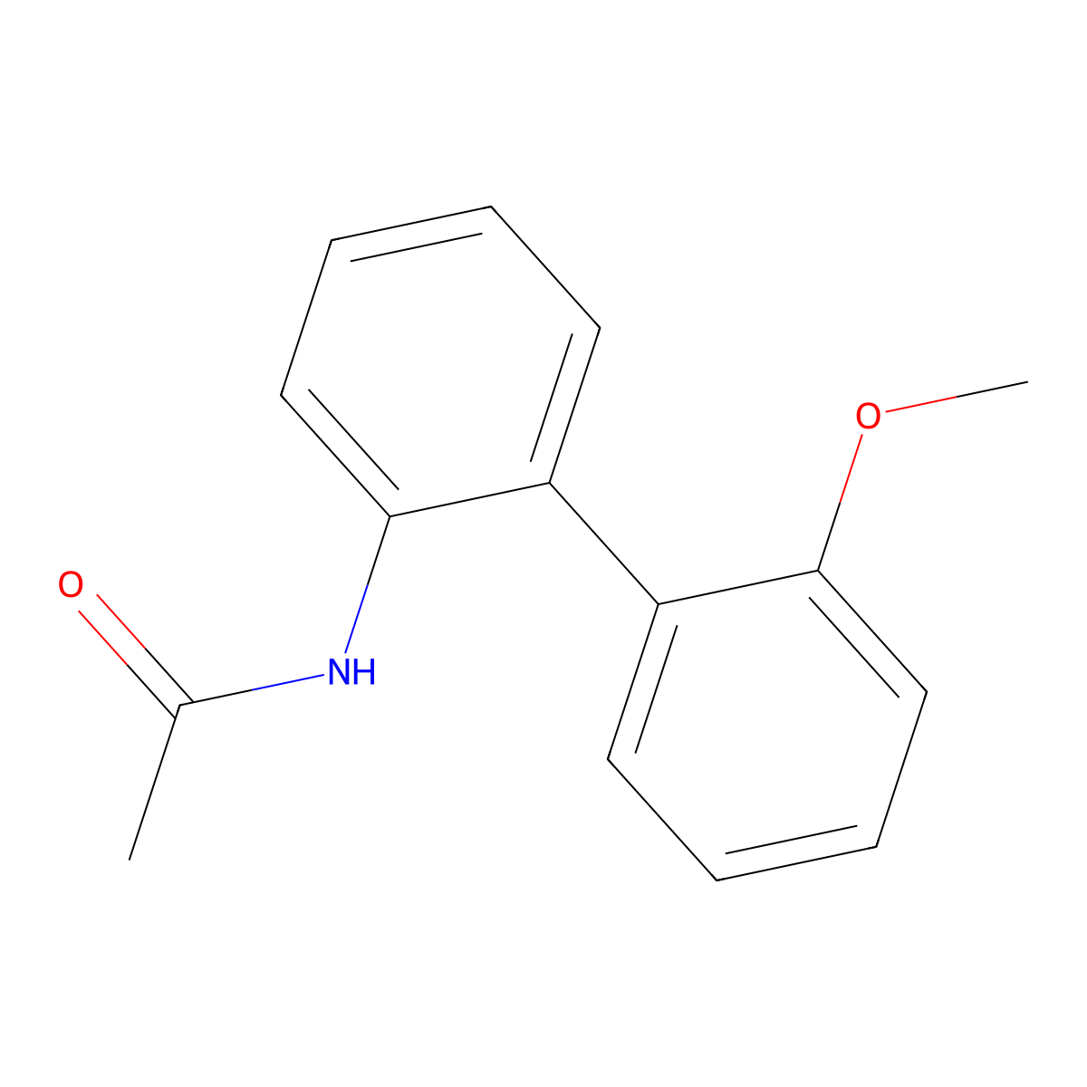 N-{2'-methoxy-[1,1'-biphenyl]-2-yl}acetamide molecular structure, CAS 141540-23-0
