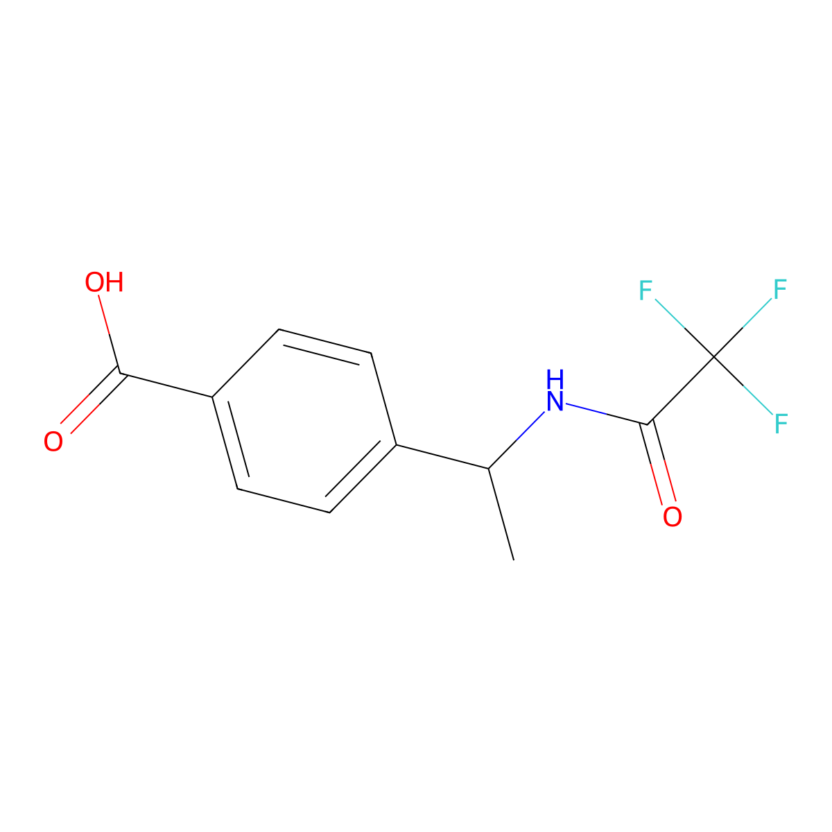 4-[(1S)-1-(trifluoroacetamido)ethyl]benzoic acid molecular structure, CAS 1415403-15-4