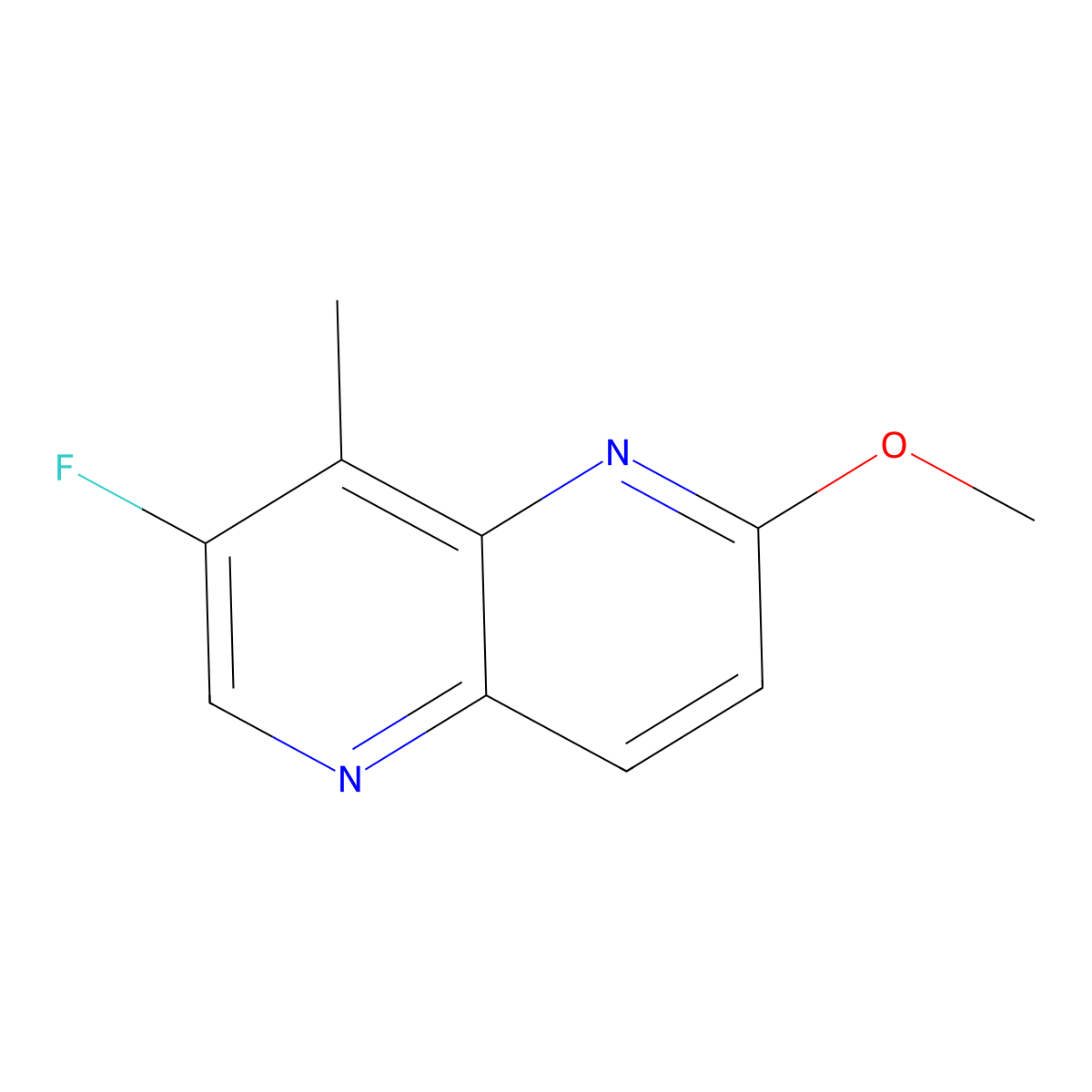 7-Fluoro-2-methoxy-8-methyl-1,5-naphthyridine molecular structure, CAS 1415415-01-8