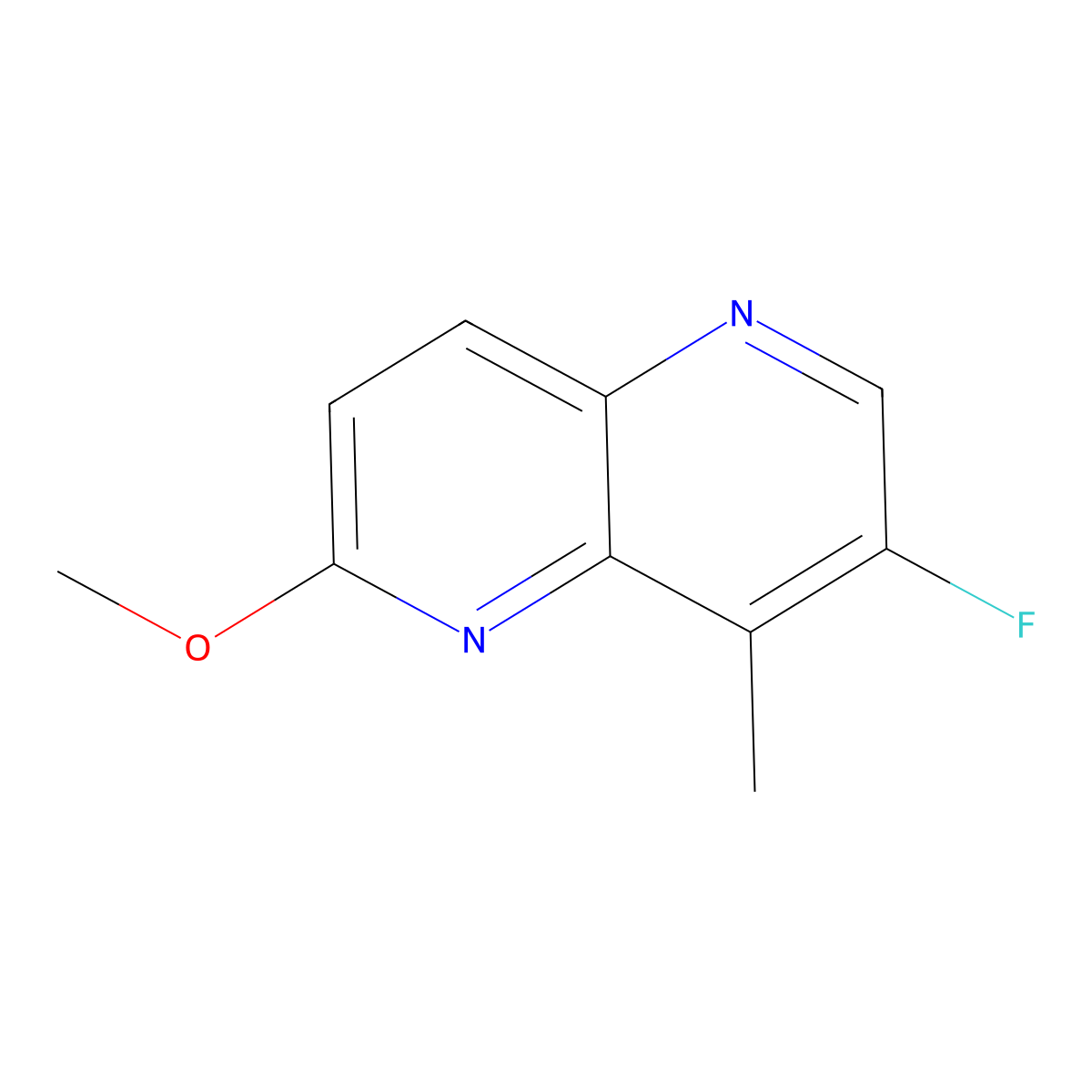 7-Fluoro-2-methoxy-8-methyl-1,5-naphthyridine molecular structure, CAS 1415415-01-8