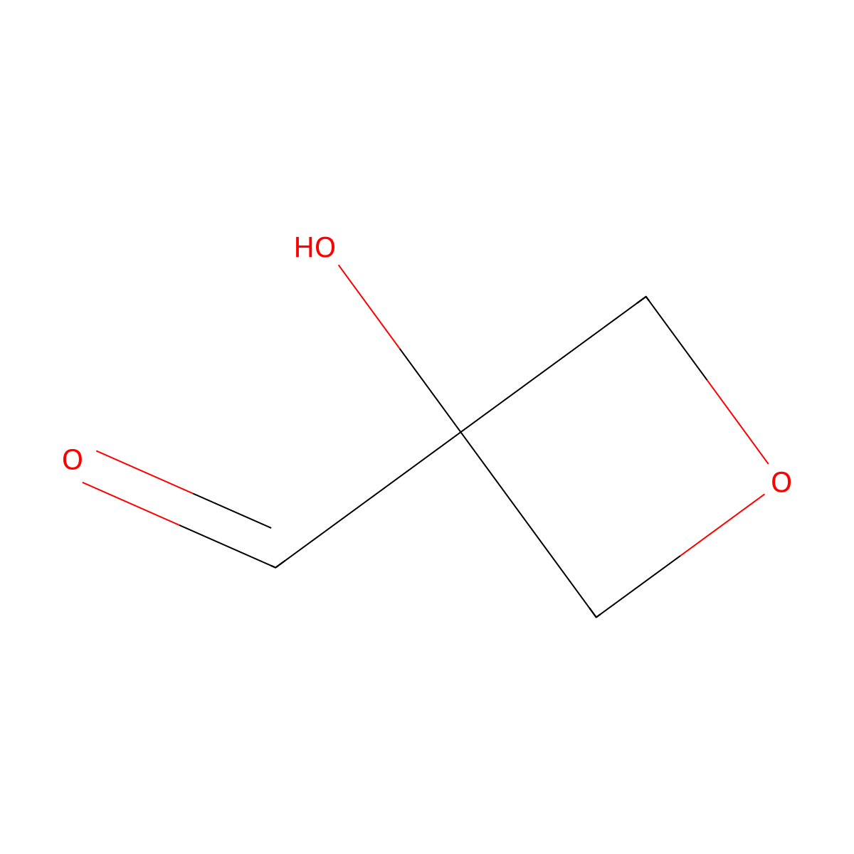 3-Hydroxyoxetane-3-carbaldehyde molecular structure, CAS 1415459-59-4