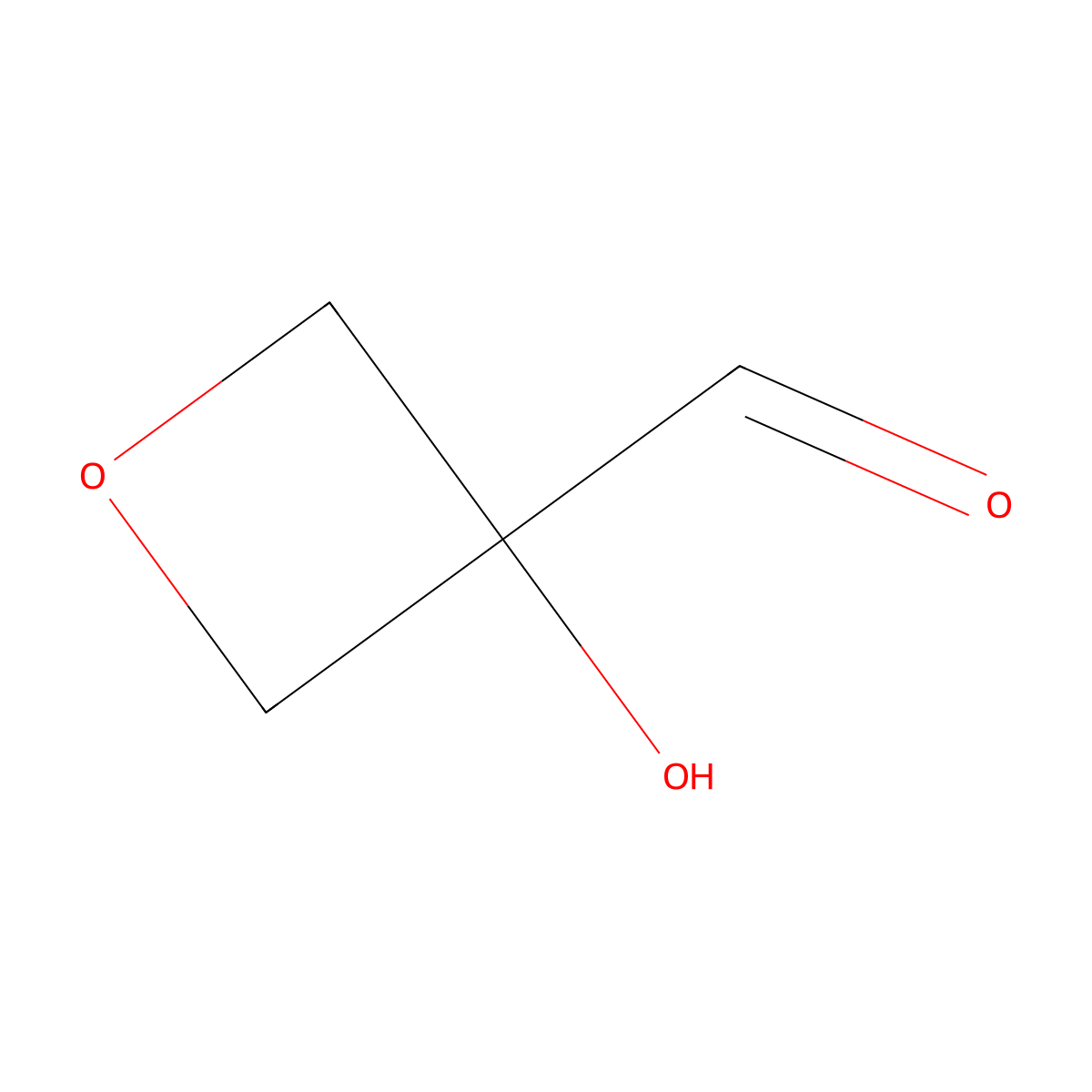 3-Hydroxyoxetane-3-carbaldehyde molecular structure, CAS 1415459-59-4