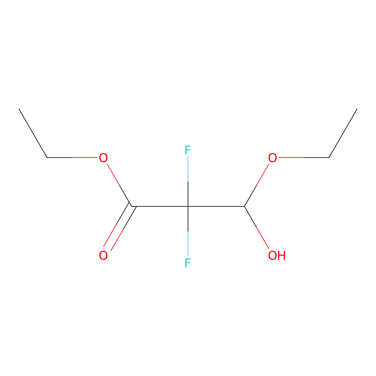Ethyl 3-ethoxy-2,2-difluoro-3-hydroxypropanoate molecular structure, CAS 141546-97-6