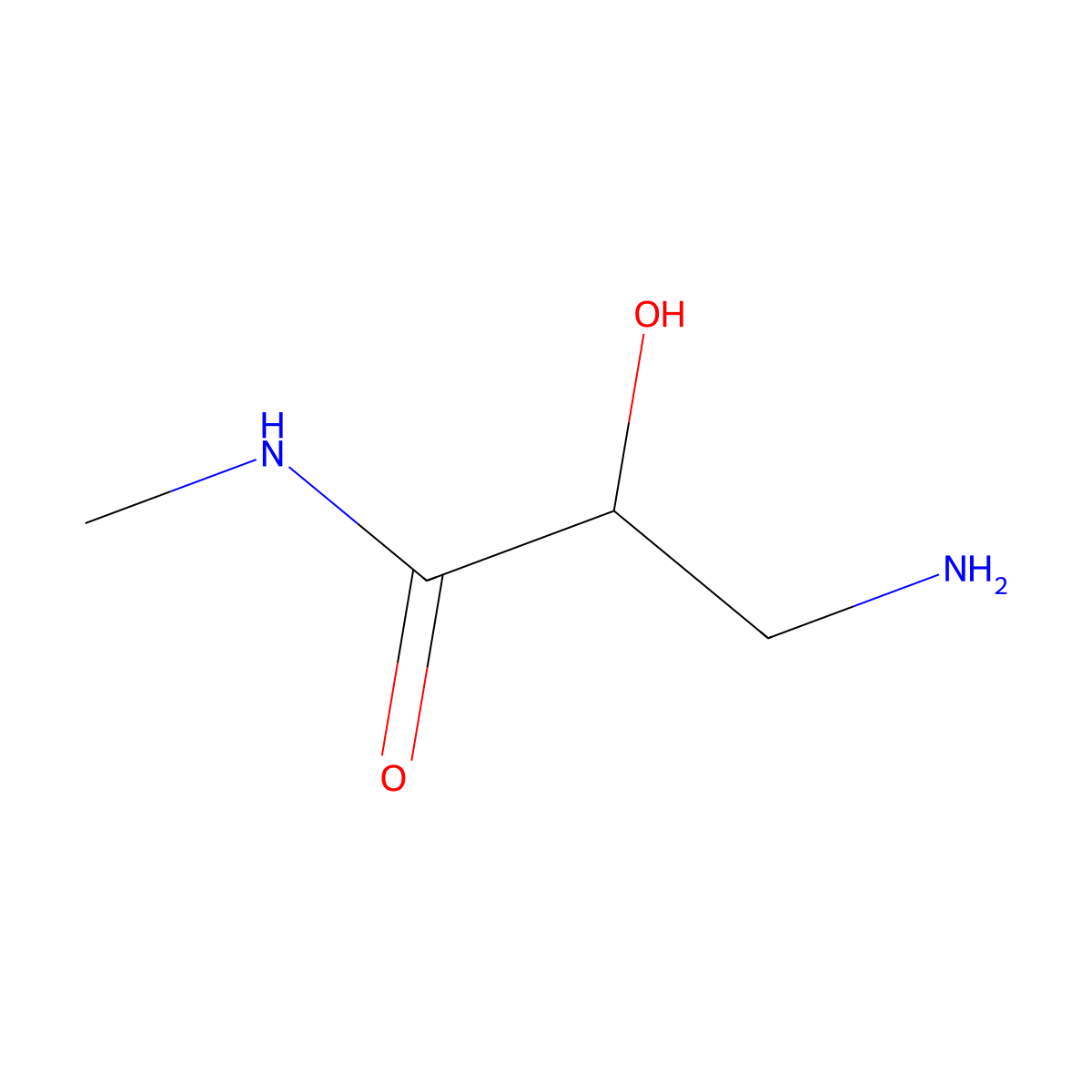 3-Amino-2-hydroxy-N-methylpropanamide molecular structure, CAS 1415464-87-7