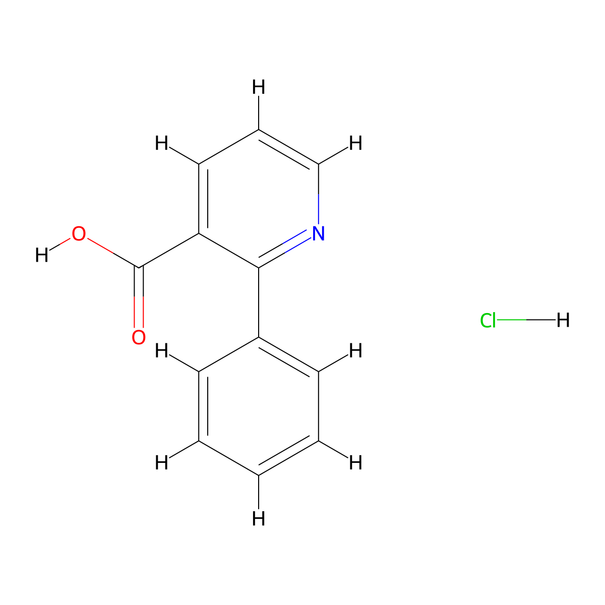 2-Phenylpyridine-3-carboxylic acid hydrochloride molecular structure, CAS 1415467-12-7