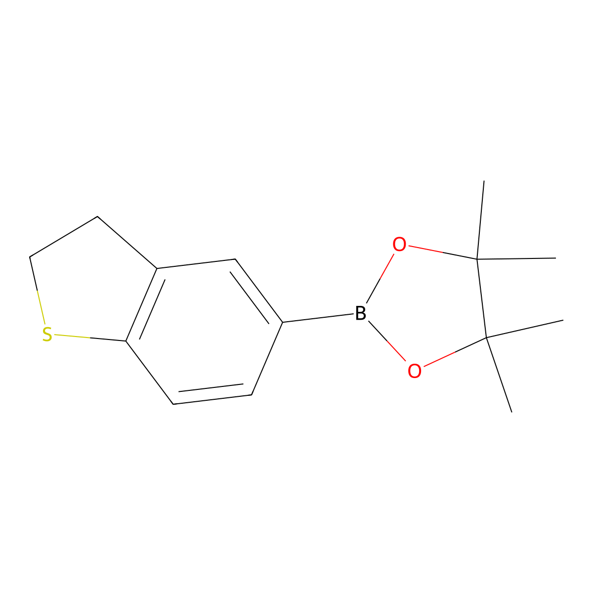 2-(2,3-Dihydro-1-benzothiophen-5-yl)-4,4,5,5-tetramethyl-1,3,2-dioxaborolane molecular structure, CAS 1415468-76-6
