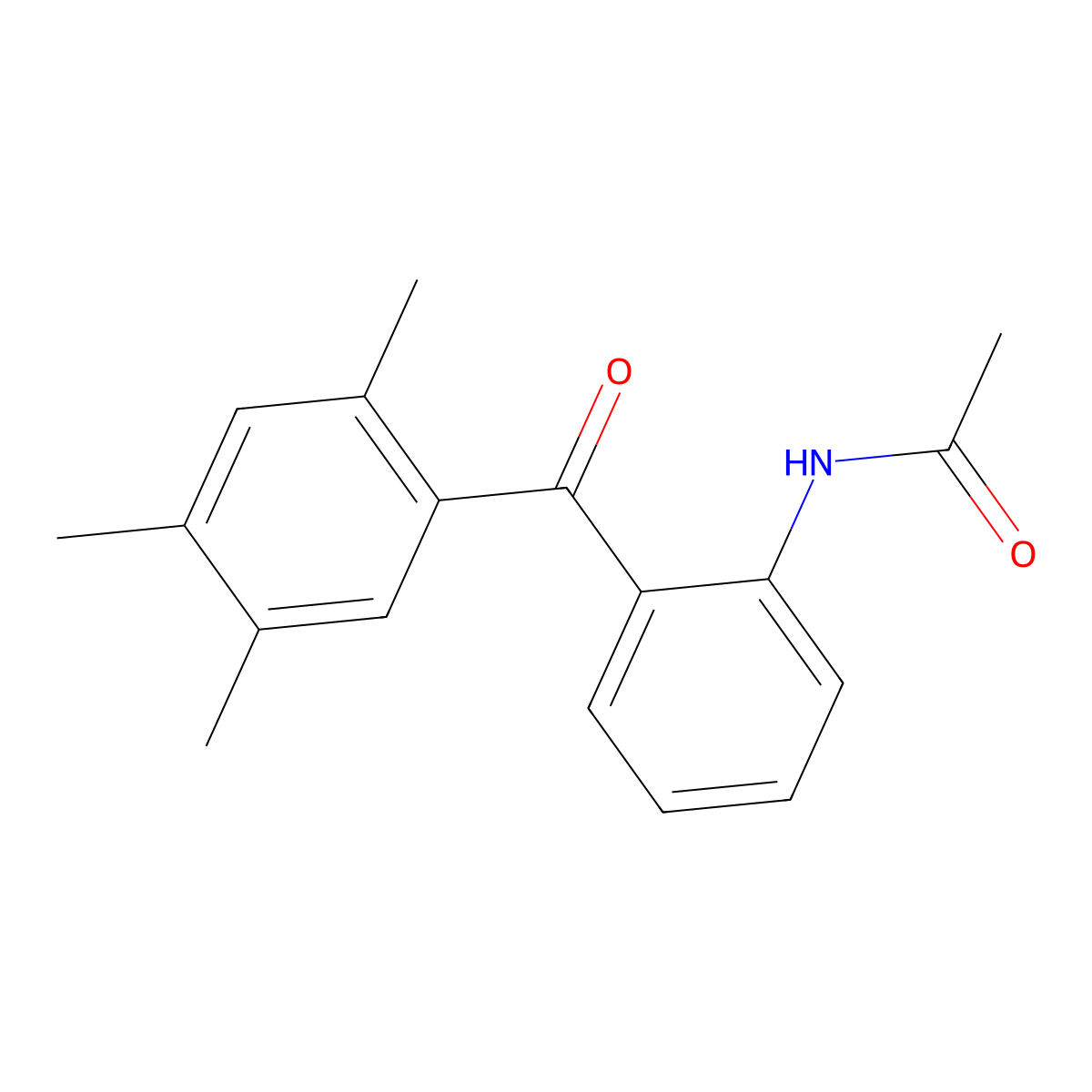 N-(2-(2,4,5-Trimethylbenzoyl)phenyl)acetamide molecular structure, CAS 1415473-86-7