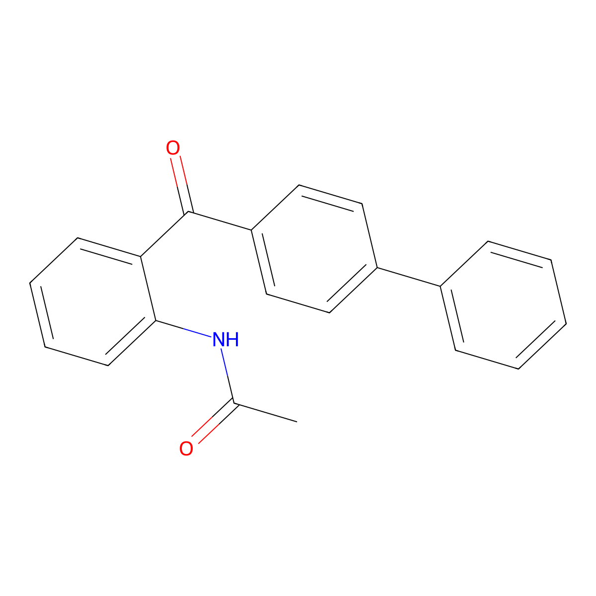 N-(2-{[1,1'-biphenyl]-4-carbonyl}phenyl)acetamide molecular structure, CAS 1415473-88-9