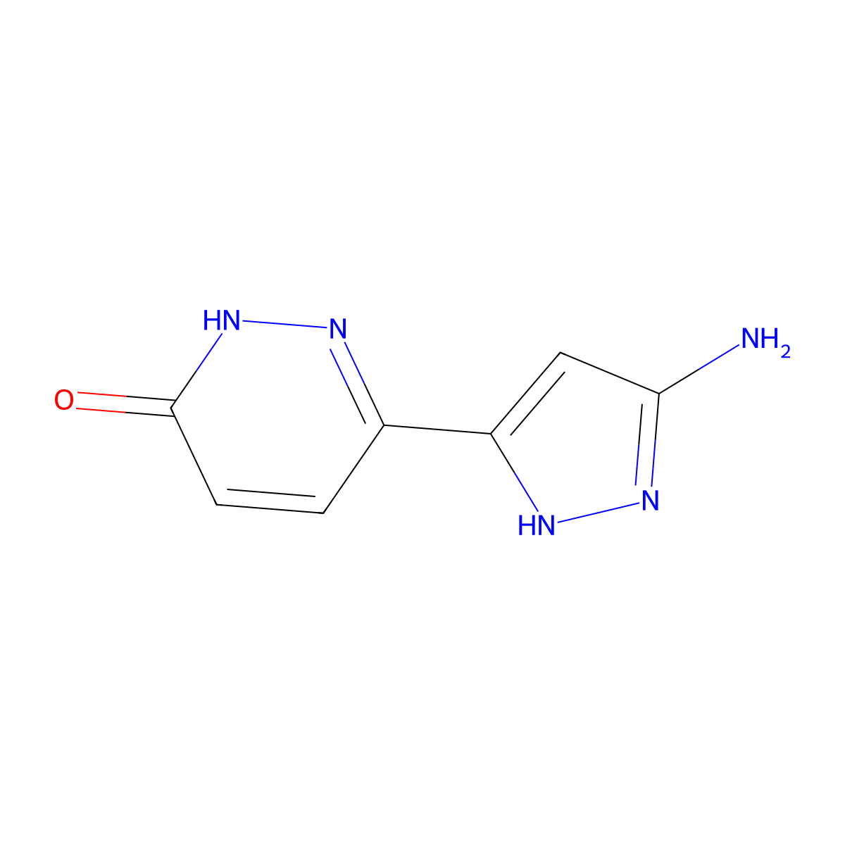 6-(5-Amino-1H-pyrazol-3-yl)-2,3-dihydropyridazin-3-one molecular structure, CAS 1415484-45-5