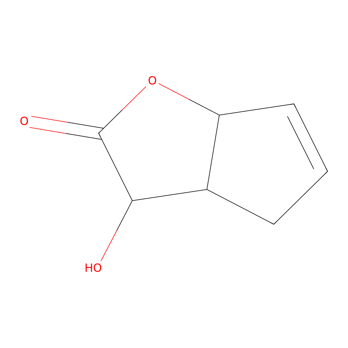 3-hydroxy-3,3a,4,6a-tetrahydro-2H-cyclopenta[b]furan-2-one molecular structure, CAS 141554-44-1