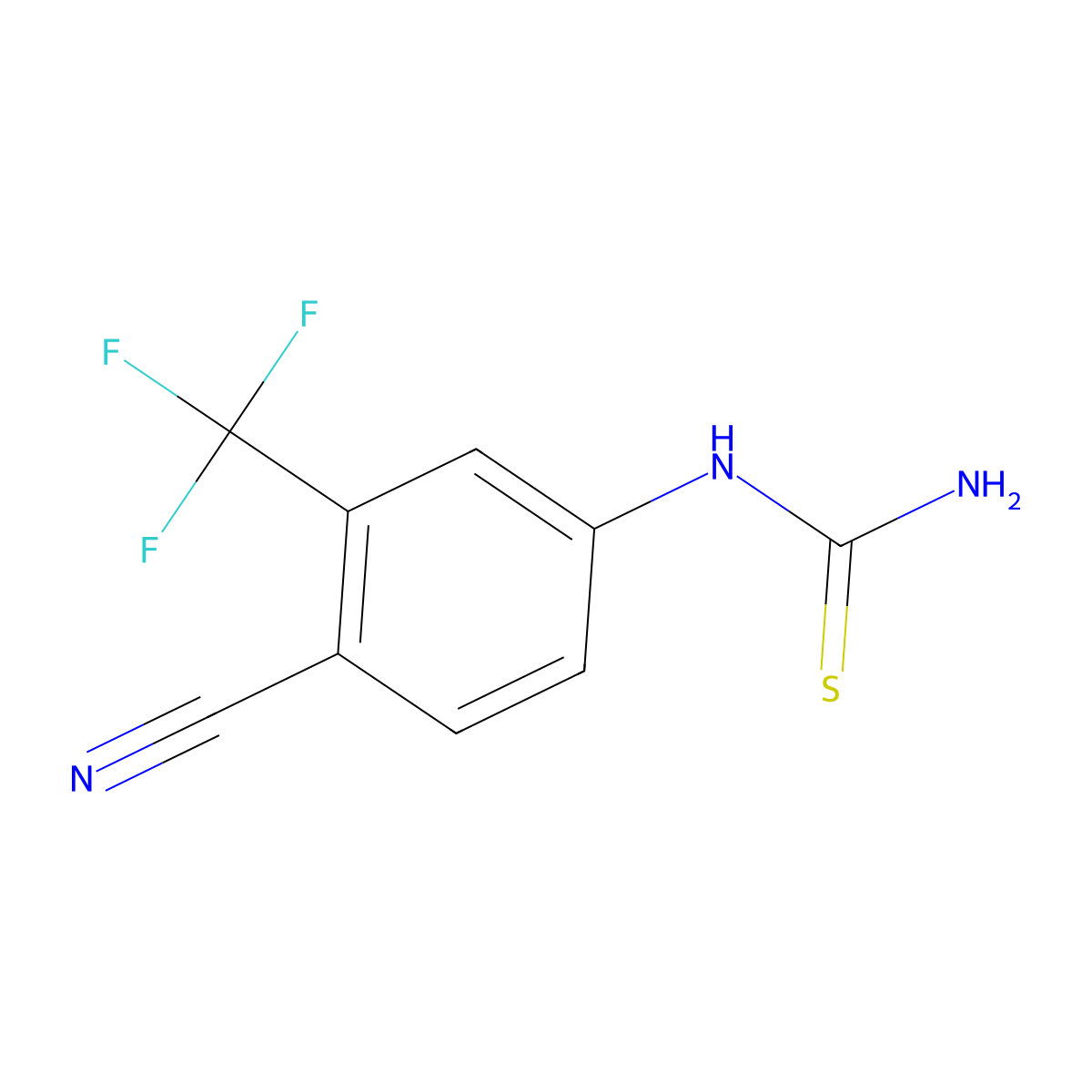 1-[4-Cyano-3-(trifluoromethyl)phenyl]thiourea molecular structure, CAS 1415552-04-3