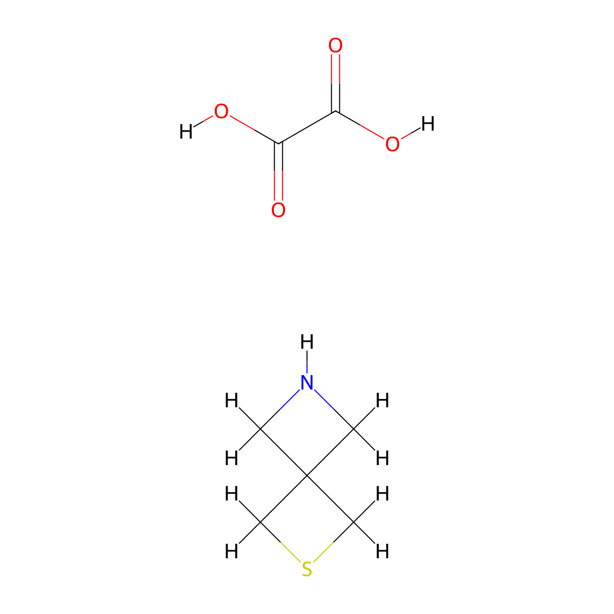 2-Thia-6-azaspiro[3.3]heptane oxalate molecular structure, CAS 1415555-90-6