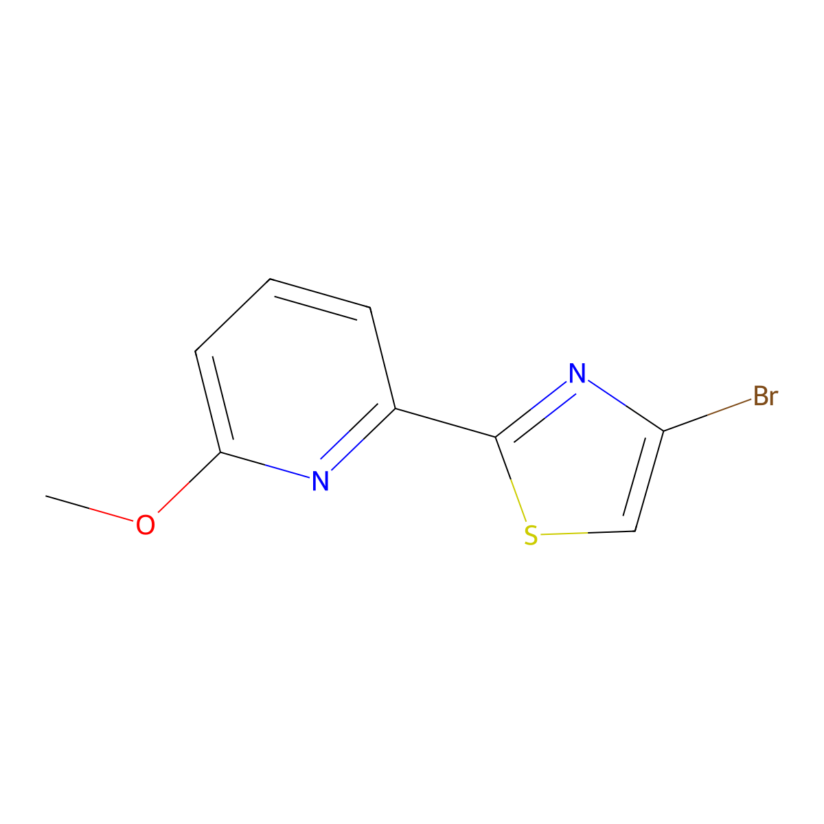 4-Bromo-2-(6-methoxypyridin-2-yl)thiazole molecular structure, CAS 1415559-65-7