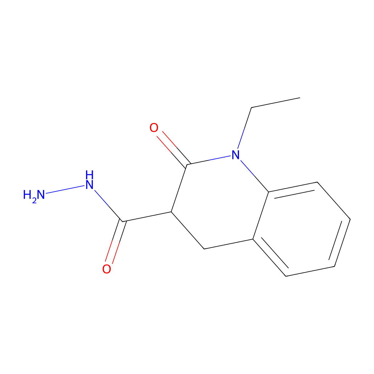 1-Ethyl-2-oxo-1,2,3,4-tetrahydroquinoline-3-carbohydrazide molecular structure, CAS 1415559-71-5