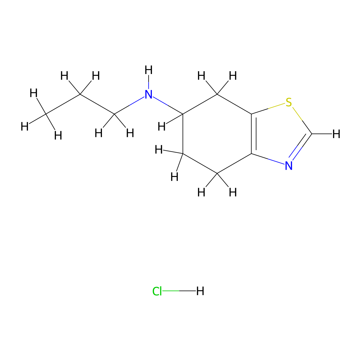 N-propyl-4,5,6,7-tetrahydrobenzo[d]thiazol-6-amine Hydrochloride molecular structure, CAS 1415559-98-6