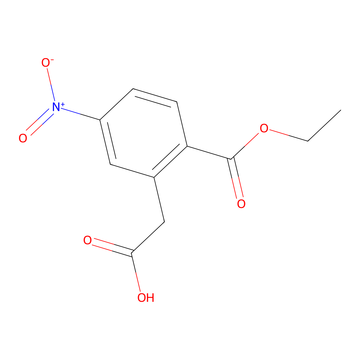 2-(2-(Ethoxycarbonyl)-5-nitrophenyl)acetic acid molecular structure, CAS 1415560-09-6