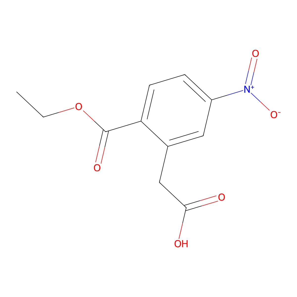 2-(2-(Ethoxycarbonyl)-5-nitrophenyl)acetic acid molecular structure, CAS 1415560-09-6