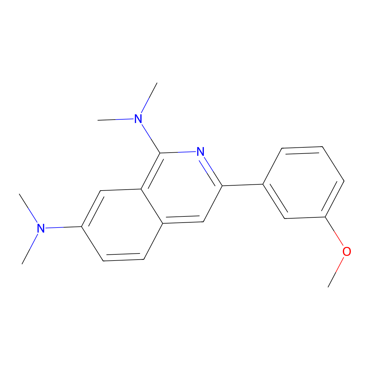 3-(3-methoxyphenyl)-N1,N1,N7,N7-tetramethylisoquinoline-1,7-diamine molecular structure, CAS 1415560-57-4