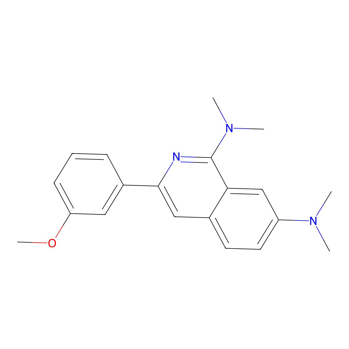 3-(3-methoxyphenyl)-N1,N1,N7,N7-tetramethylisoquinoline-1,7-diamine molecular structure, CAS 1415560-57-4