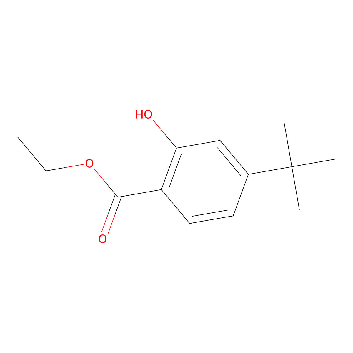 Ethyl 4-tert-butyl-2-hydroxybenzoate molecular structure, CAS 1415560-72-3