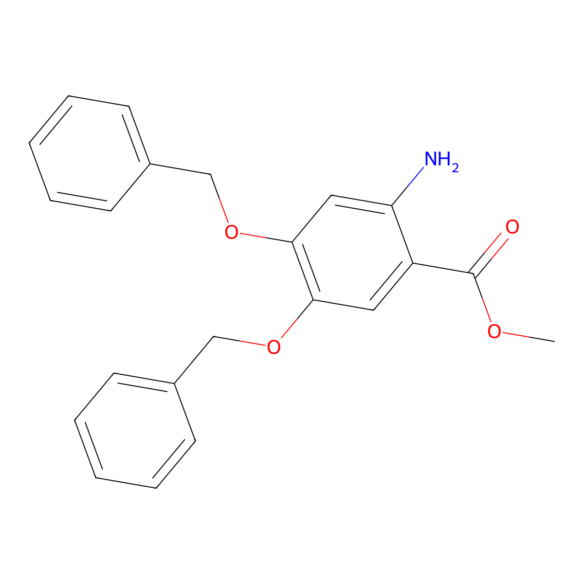 Methyl 2-amino-4,5-bis(benzyloxy)benzoate molecular structure, CAS 1415560-78-9