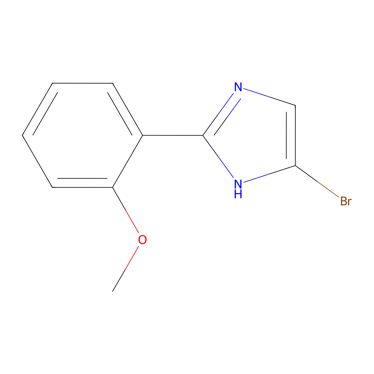 4-bromo-2-(2-methoxyphenyl)-1H-imidazole molecular structure, CAS 1415562-37-6