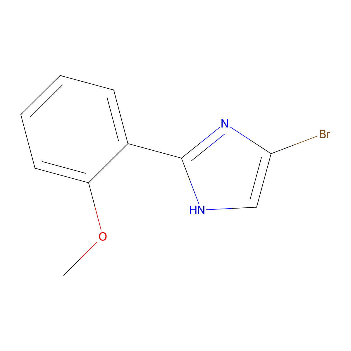 4-bromo-2-(2-methoxyphenyl)-1H-imidazole molecular structure, CAS 1415562-37-6