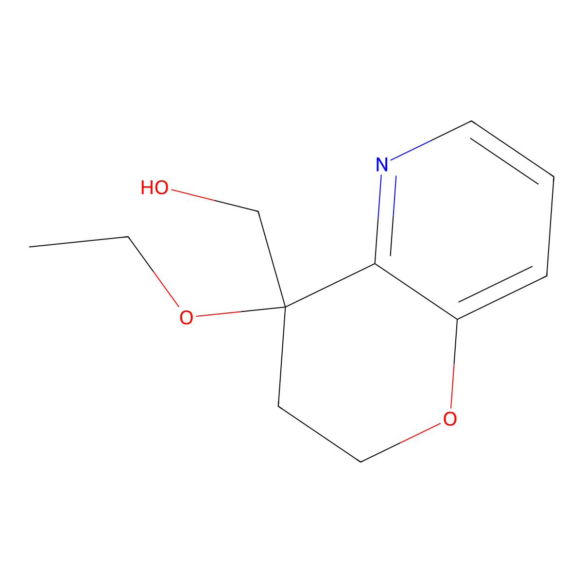 (4-ethoxy-3,4-dihydro-2H-pyrano[3,2-b]pyridin-4-yl)methanol molecular structure, CAS 1415562-39-8