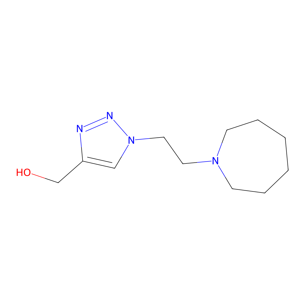 (1-(2-(azepan-1-yl)ethyl)-1H-1,2,3-triazol-4-yl)methanol molecular structure, CAS 1415562-62-7