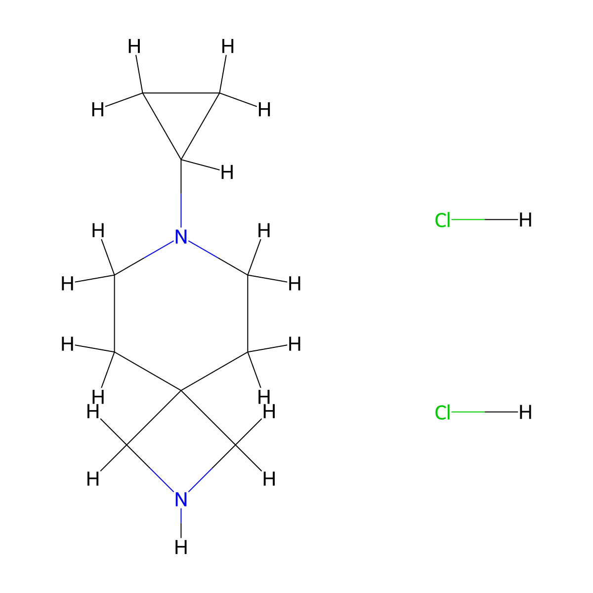 7-Cyclopropyl-2,7-diazaspiro[3.5]nonane (dihydrochloride) molecular structure, CAS 1415562-71-8