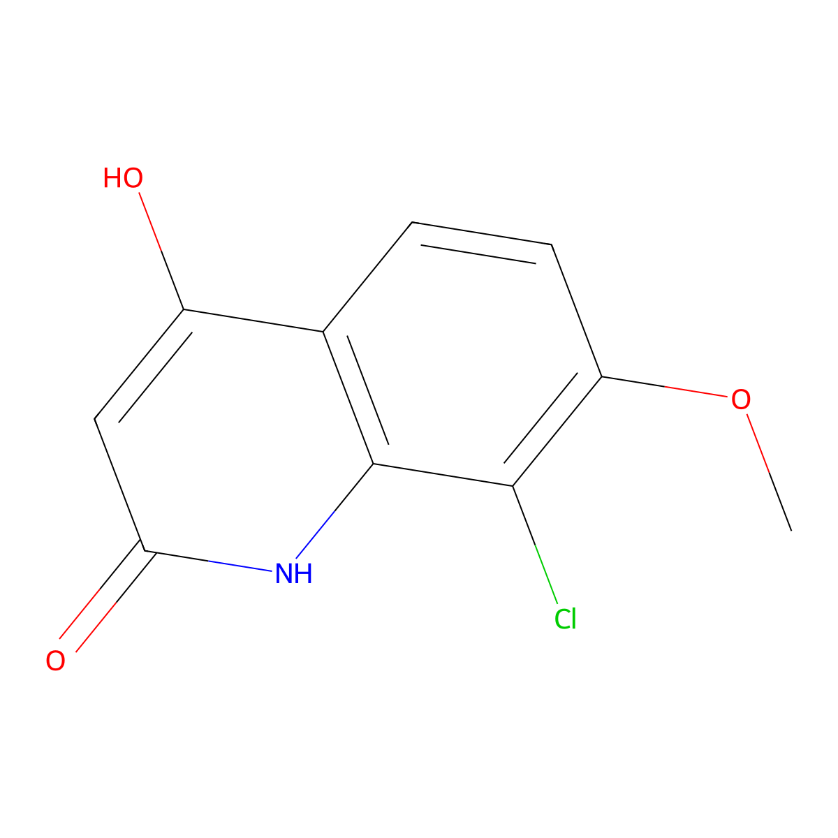 8-Chloro-7-methoxyquinoline-2,4-diol molecular structure, CAS 1415562-72-9