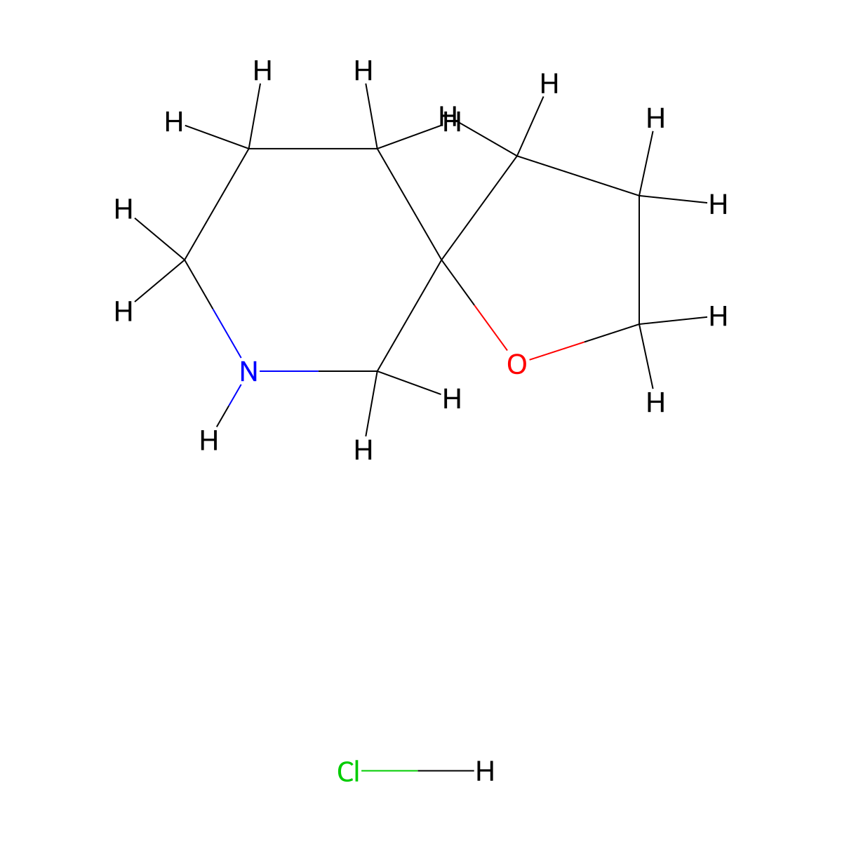 1-Oxa-7-azaspiro[4.5]decane hydrochloride molecular structure, CAS 1415562-85-4