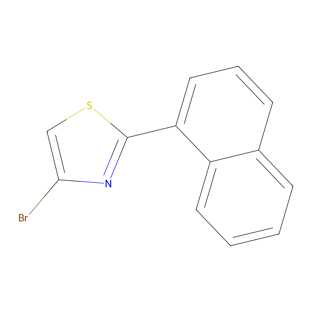 4-Bromo-2-(naphthalen-1-yl)thiazole molecular structure, CAS 1415562-89-8