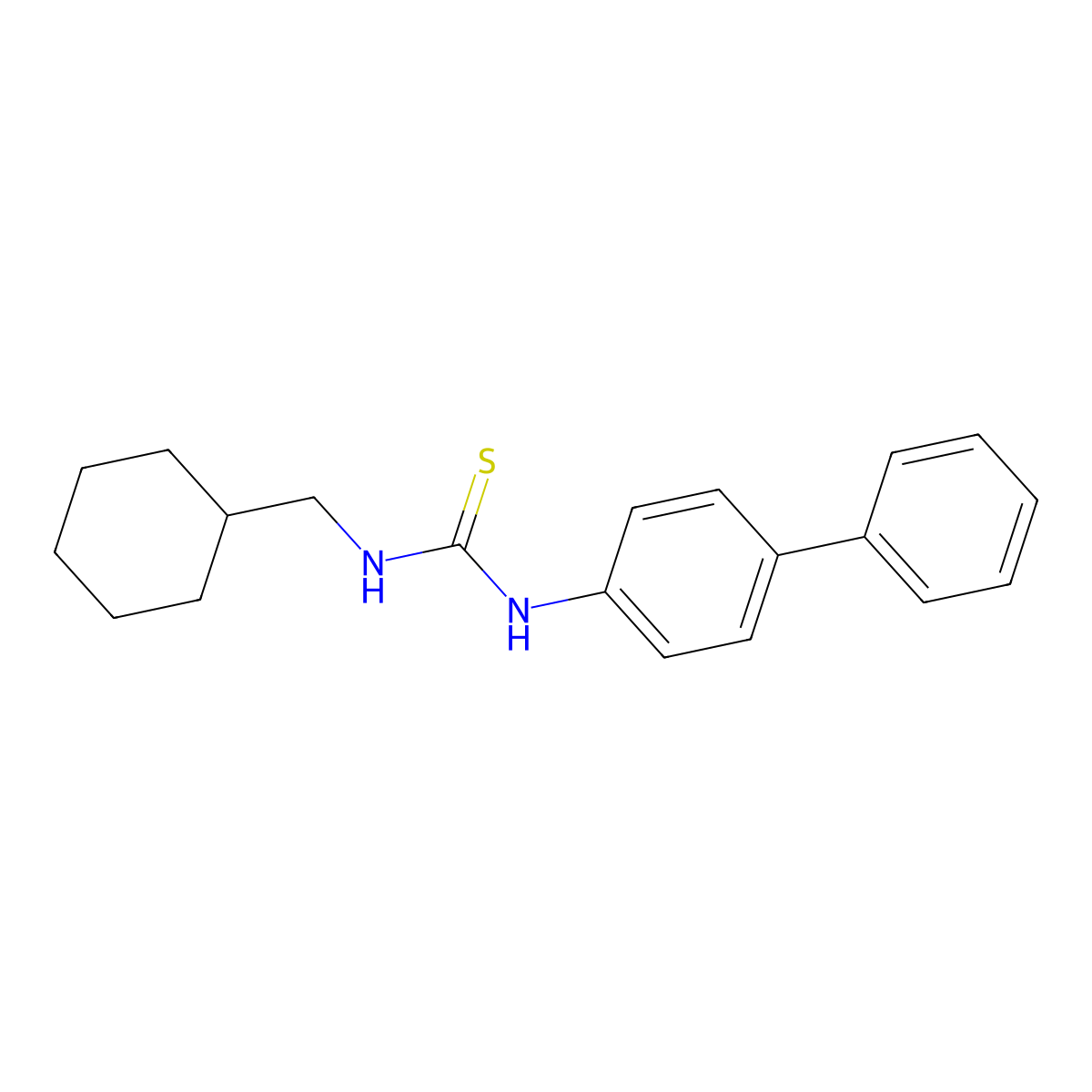 1-(Biphenyl-4-yl)-3-(cyclohexylmethyl)thiourea molecular structure, CAS 1415564-41-8