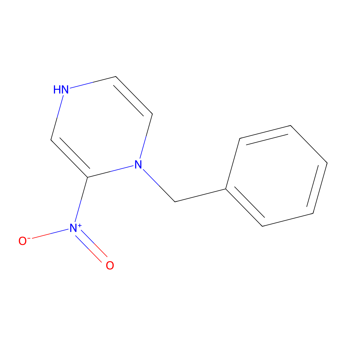 1-Benzyl-2-nitro-1,4-dihydropyrazine molecular structure, CAS 1415564-46-3