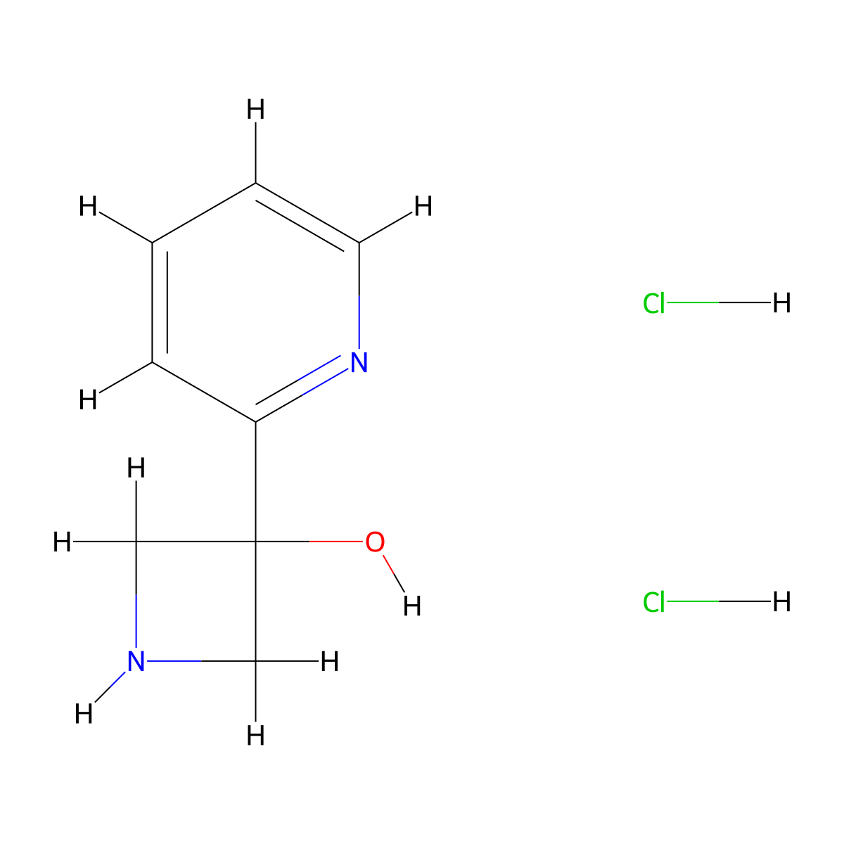3-(2-Pyridyl)-3-azetidinol Dihydrochloride molecular structure, CAS 1415564-55-4