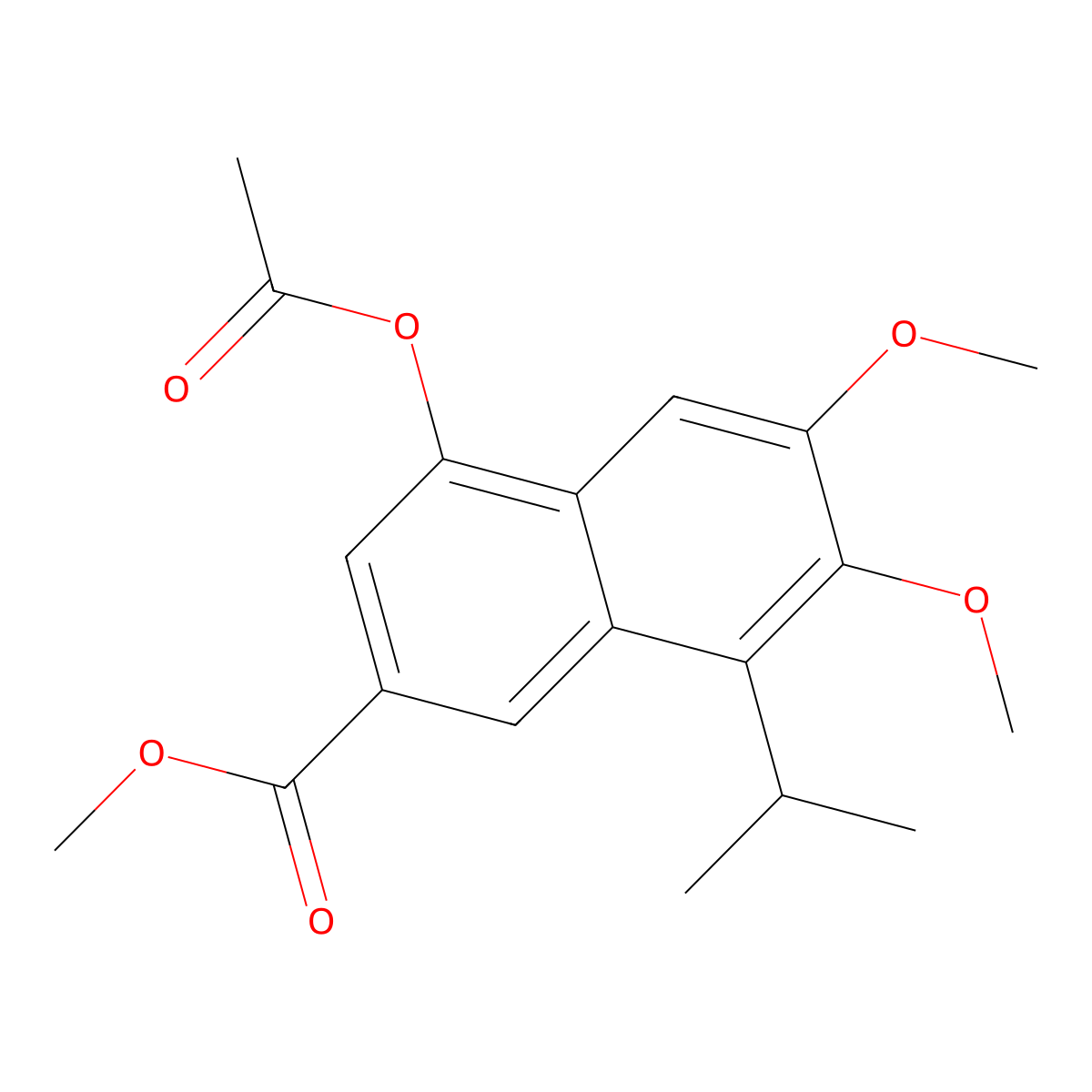 Methyl 4-acetoxy-8-isopropyl-6,7-dimethoxy-2-naphthoate molecular structure, CAS 1415564-72-5