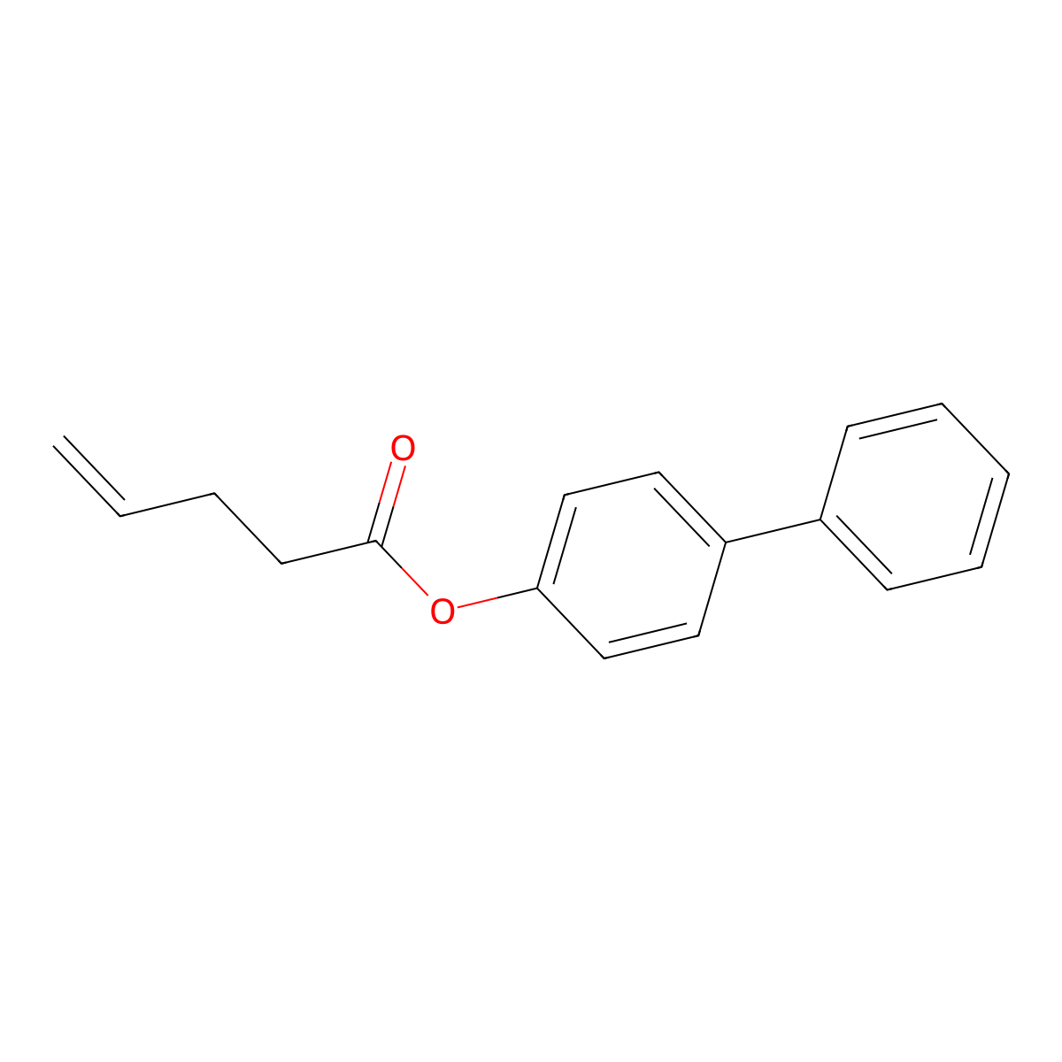 Biphenyl-4-yl pent-4-enoate molecular structure, CAS 1415564-76-9