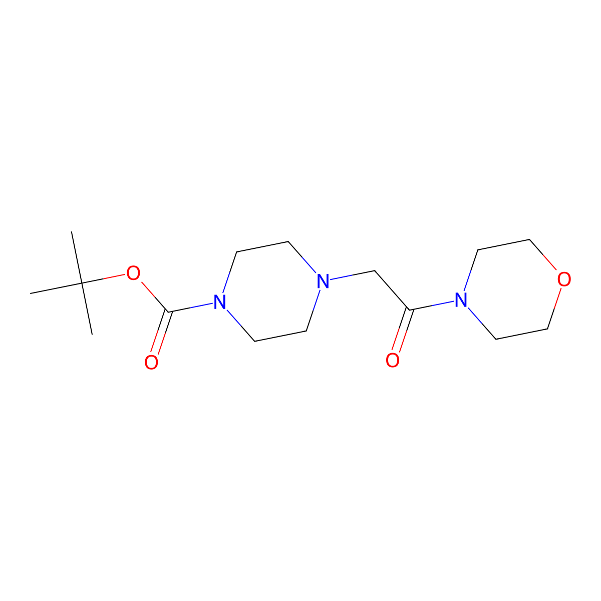 Tert-butyl 4-(2-morpholino-2-oxoethyl)piperazine-1-carboxylate molecular structure, CAS 1415564-79-2