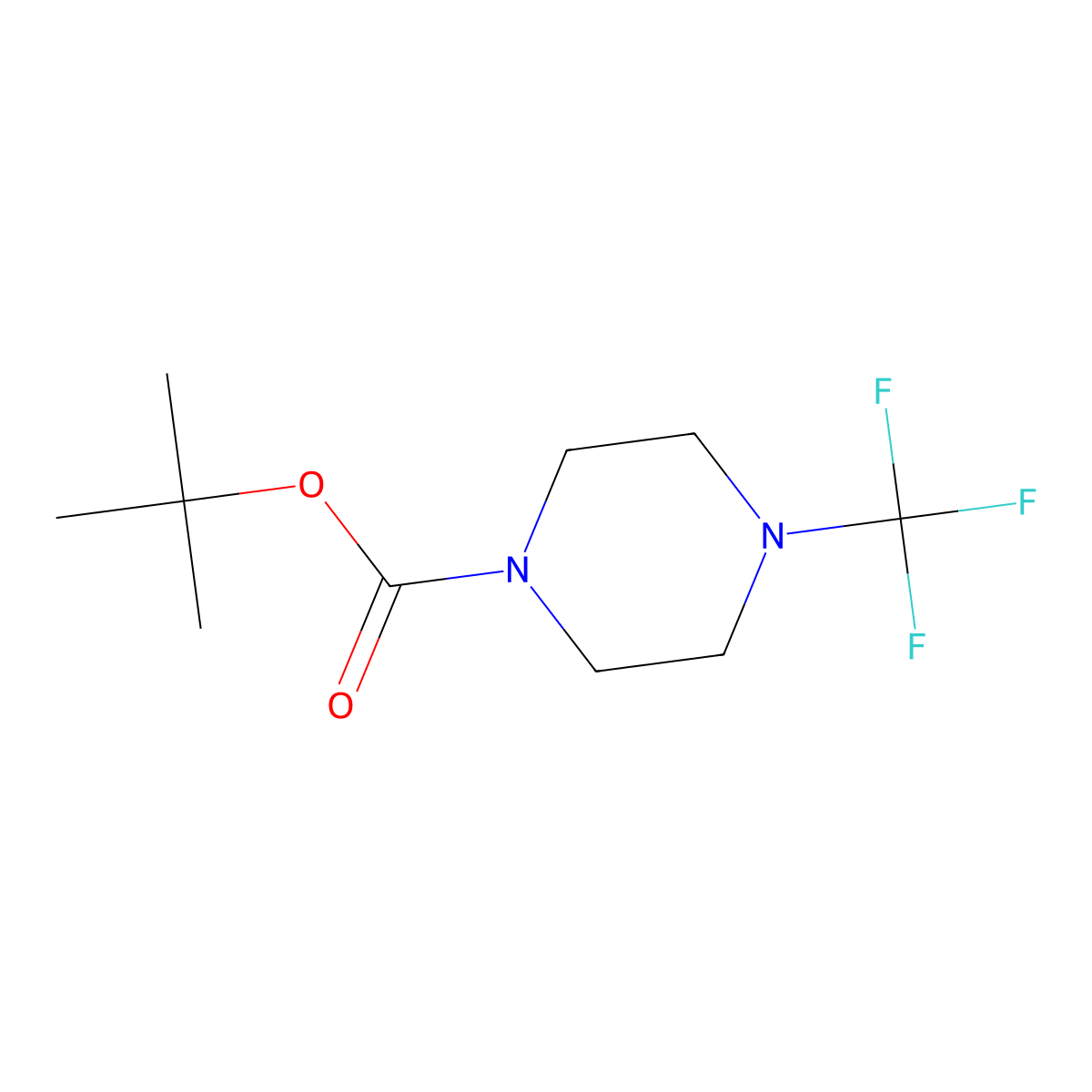 Tert-butyl 4-(trifluoromethyl)piperazine-1-carboxylate molecular structure, CAS 1415564-92-9